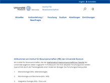 Tablet Screenshot of bio.uni-rostock.de