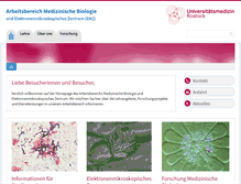 Tablet Screenshot of biologie.med.uni-rostock.de
