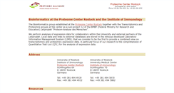 Desktop Screenshot of bioinformatics.pzr.uni-rostock.de