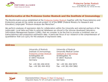 Tablet Screenshot of bioinformatics.pzr.uni-rostock.de