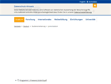 Tablet Screenshot of juniorstudium.uni-rostock.de