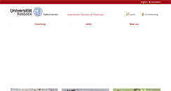 Desktop Screenshot of angewandteoekologie.uni-rostock.de