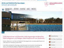 Tablet Screenshot of neurologie.med.uni-rostock.de