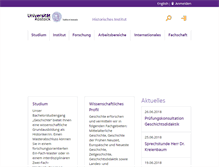 Tablet Screenshot of geschichte.uni-rostock.de