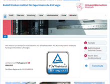 Tablet Screenshot of experimentelle-chirurgie.med.uni-rostock.de