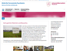 Tablet Screenshot of forensik.med.uni-rostock.de