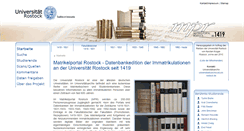 Desktop Screenshot of matrikel.uni-rostock.de