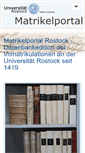 Mobile Screenshot of matrikel.uni-rostock.de
