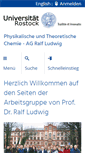 Mobile Screenshot of ludwig.chemie.uni-rostock.de