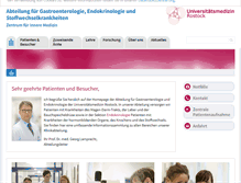 Tablet Screenshot of gastro.med.uni-rostock.de
