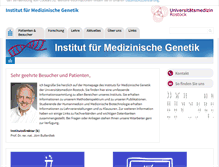 Tablet Screenshot of genetik.med.uni-rostock.de